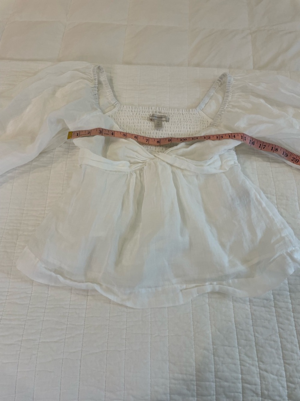 Banana Republic Size Small White Peasant Blouse - Picture 5 of 9